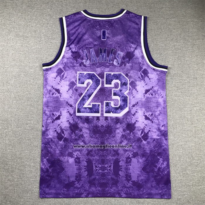 Maglia Los Angeles Lakers LeBron James #23 Select Series 2023 Viola